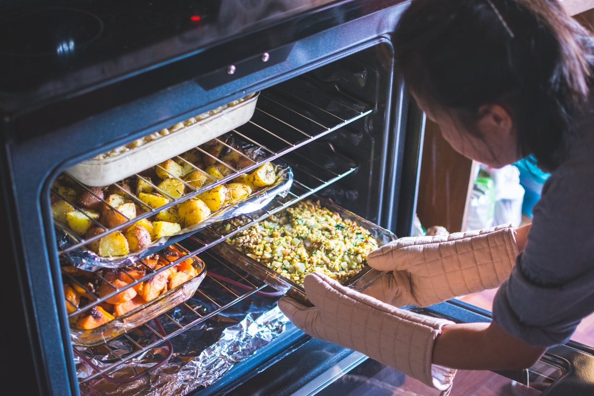 Fresh vegetables being prepared with professional techniques